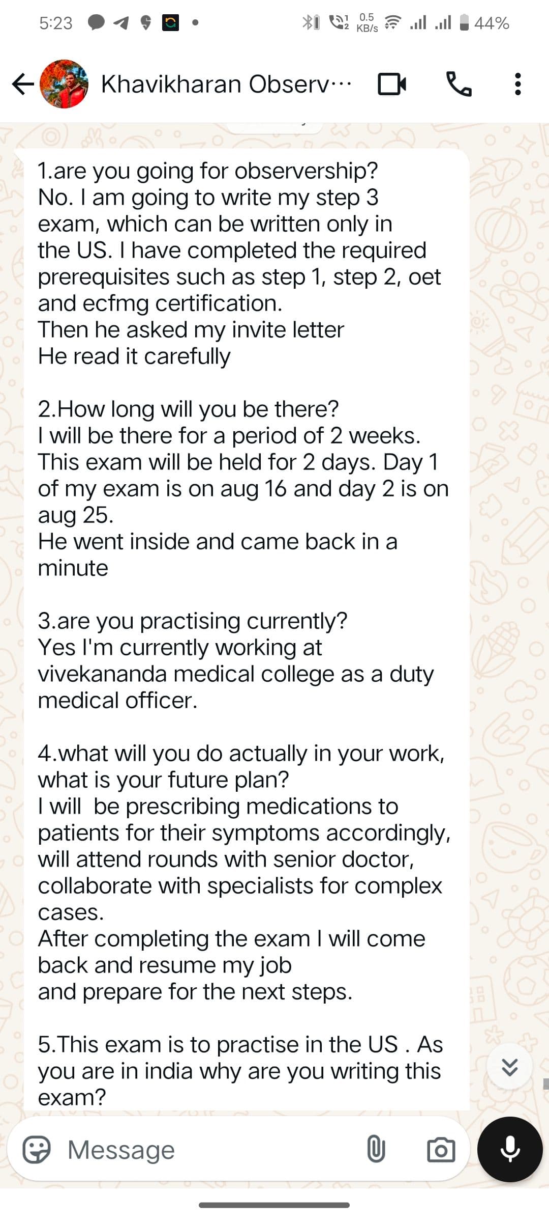 Interview experience from Khavikharan for B1/B2 visa